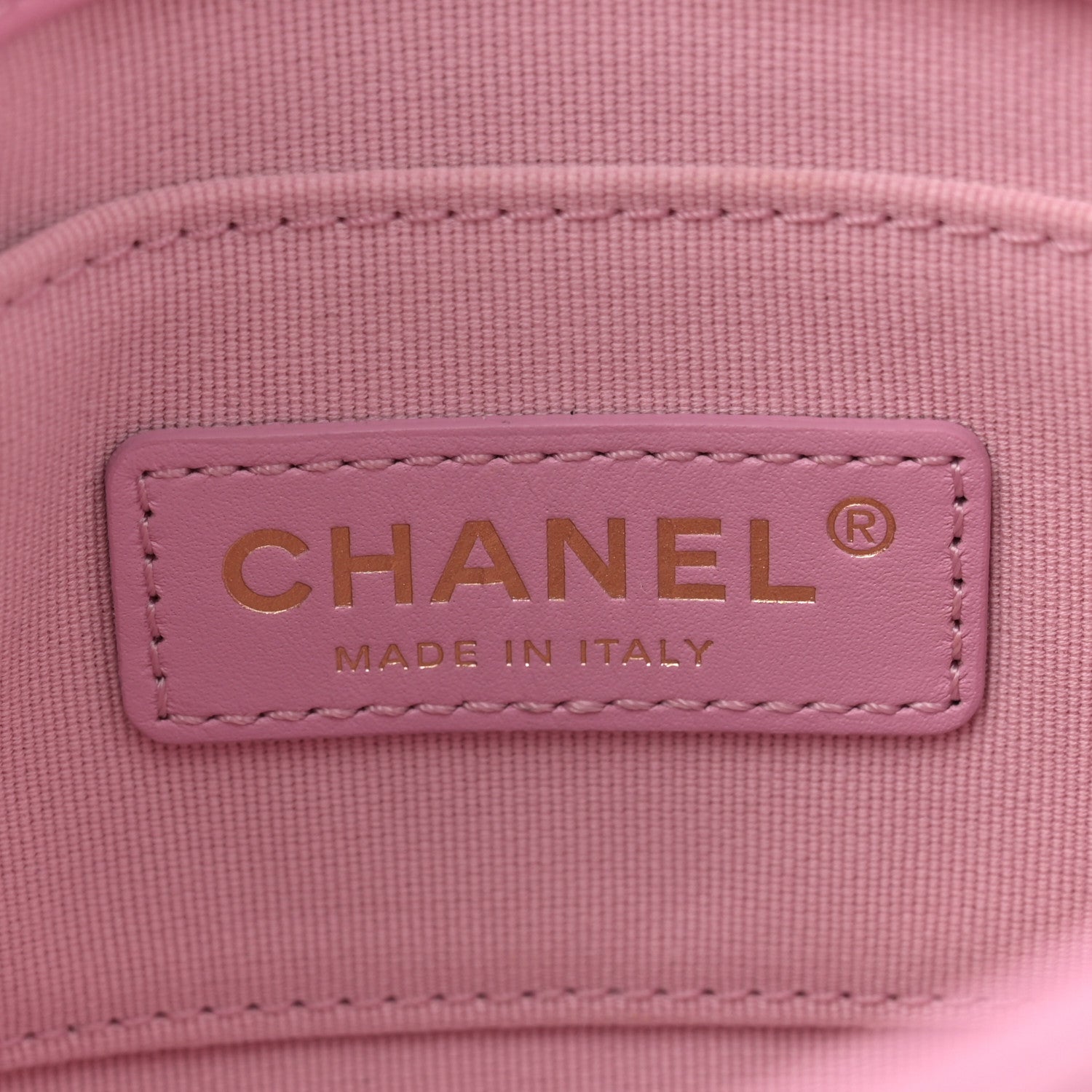 Chanel Lambskin Quilted Mini Lacquered Chain Flap Pink