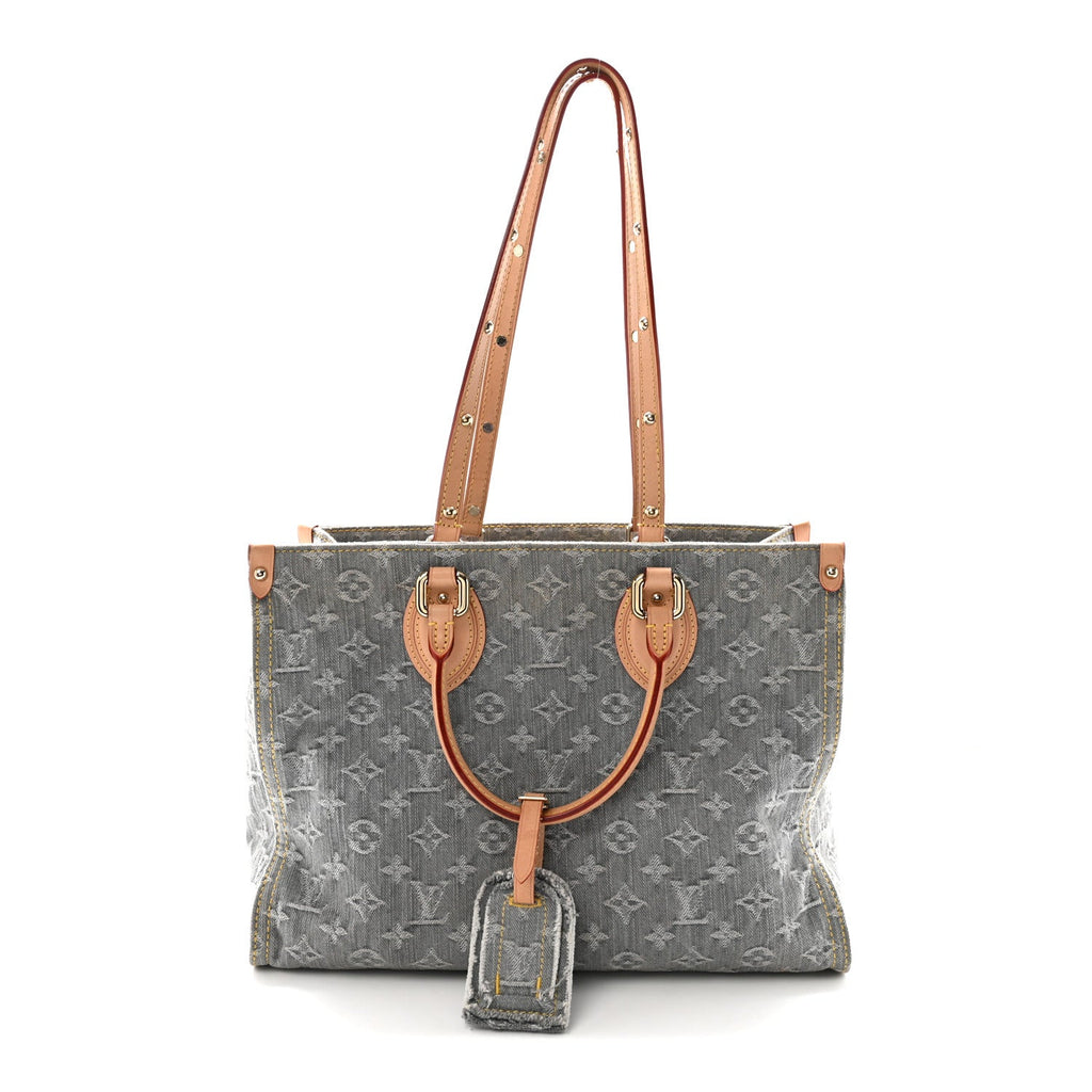 Louis Vuitton Monogram Denim Onthego MM Washed Grey