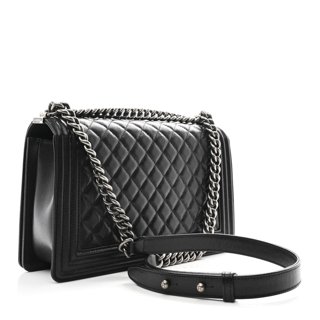 Chanel Caviar Quilted New Medium Boy Flap Black