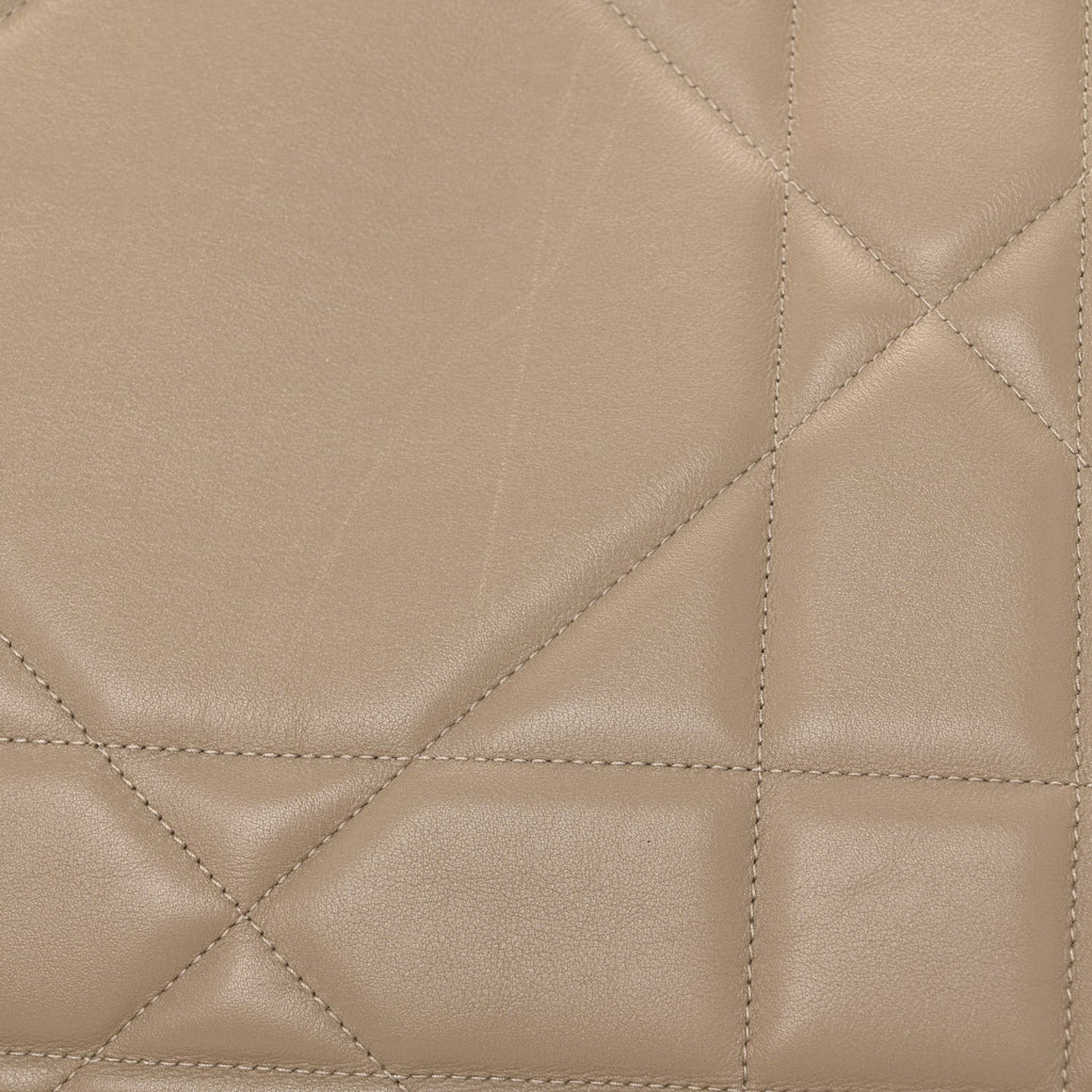 Christian Dior Calfskin Archicannage Medium Essential Tote Beige
