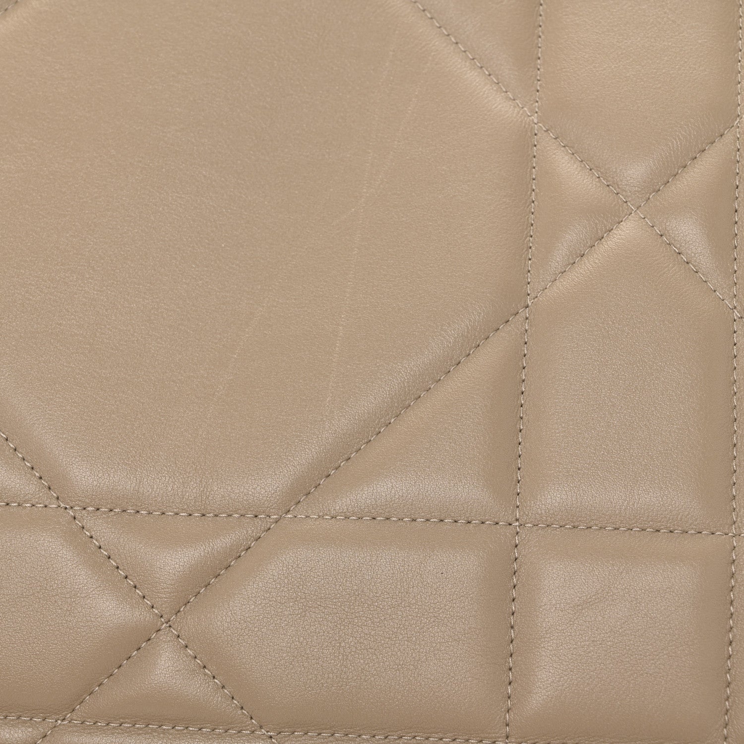 Christian Dior Calfskin Archicannage Medium Essential Tote Beige