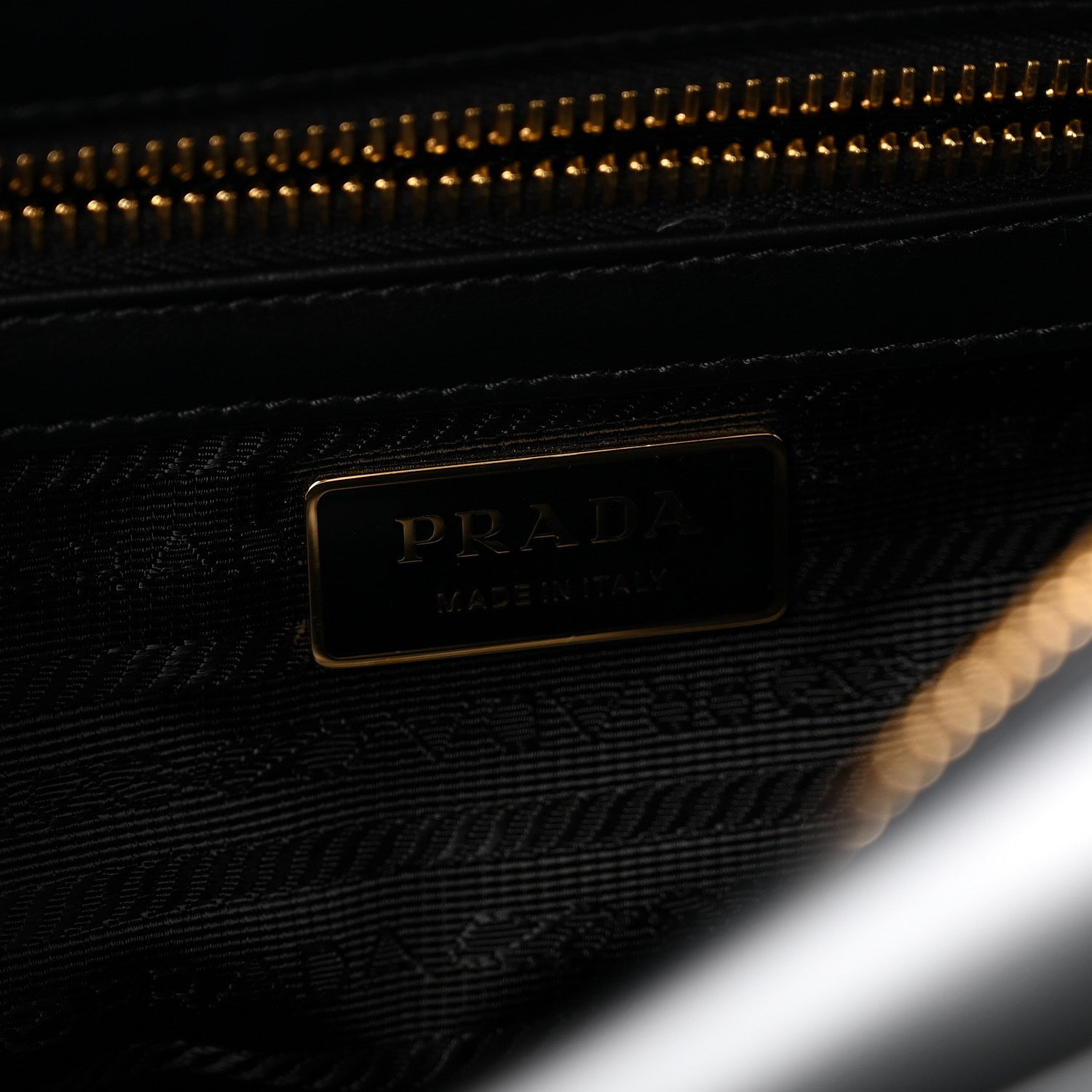 Prada Tessuto Vitello Bauletto Black