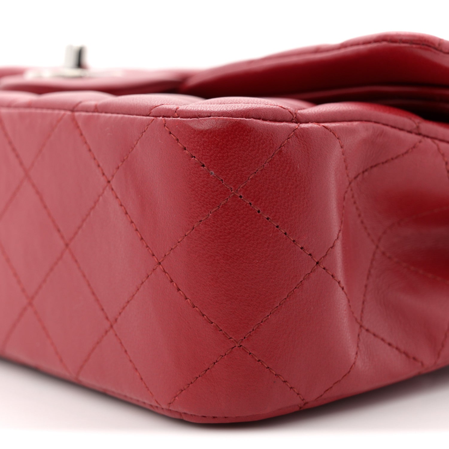 Chanel Lambskin Quilted Medium Double Flap Red