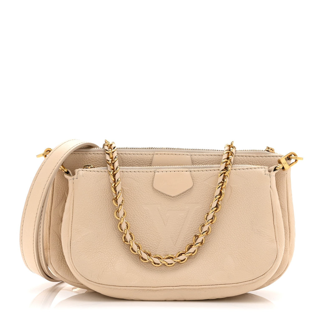 Louis Vuitton Empreinte Monogram Giant Multi Pochette Accessories  Cream