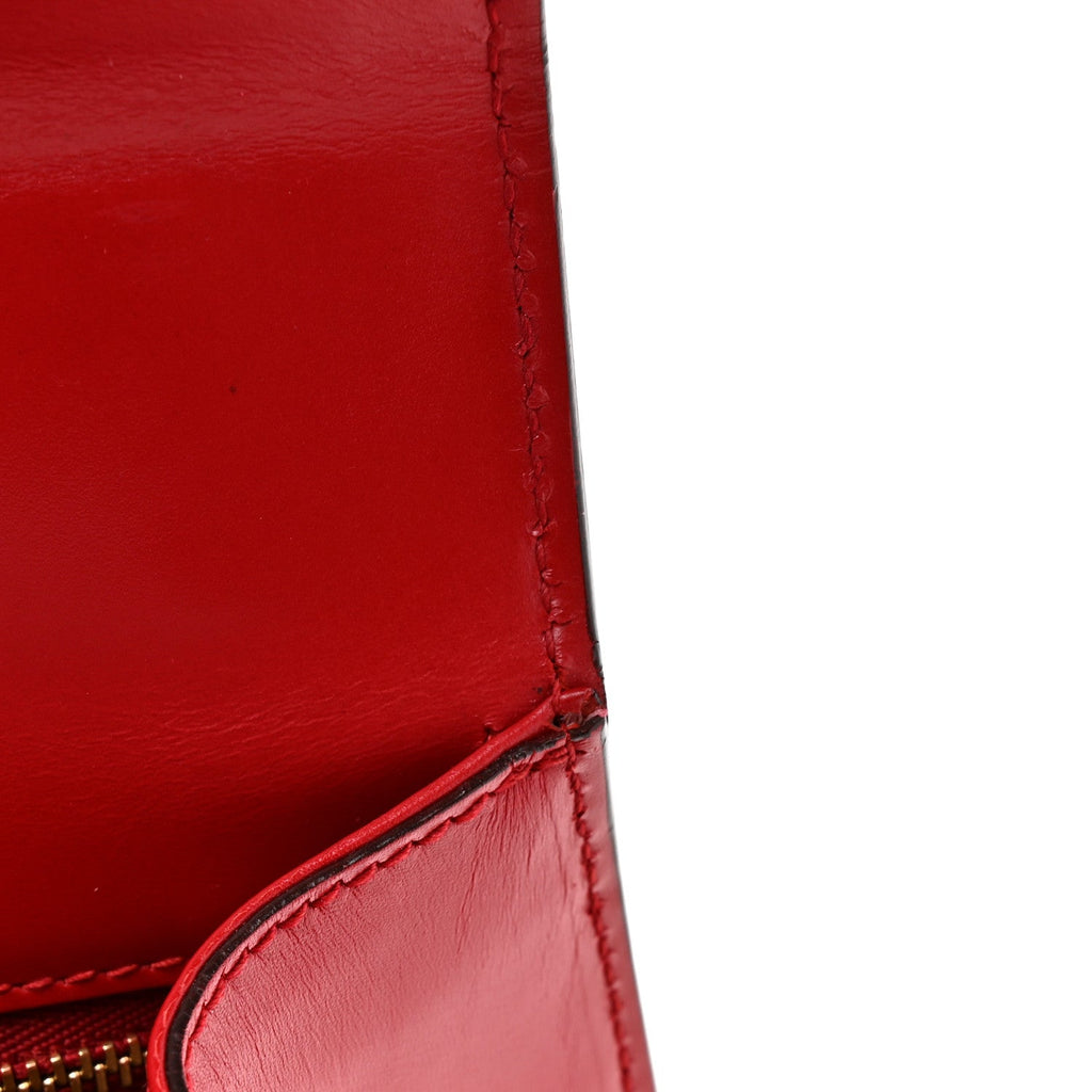 Gucci Calfskin Small Sylvie Shoulder Bag Hibiscus Red