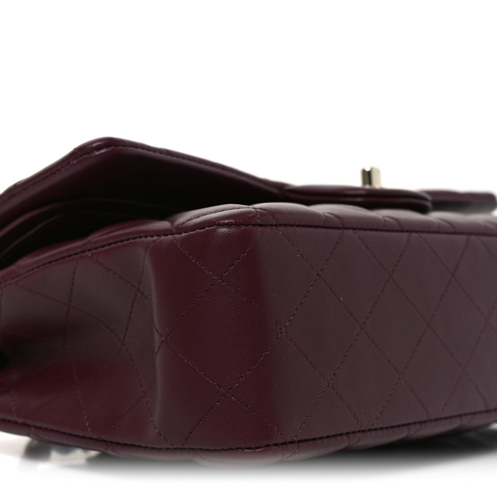 Chanel Lambskin Quilted Medium Double Flap Burgundy