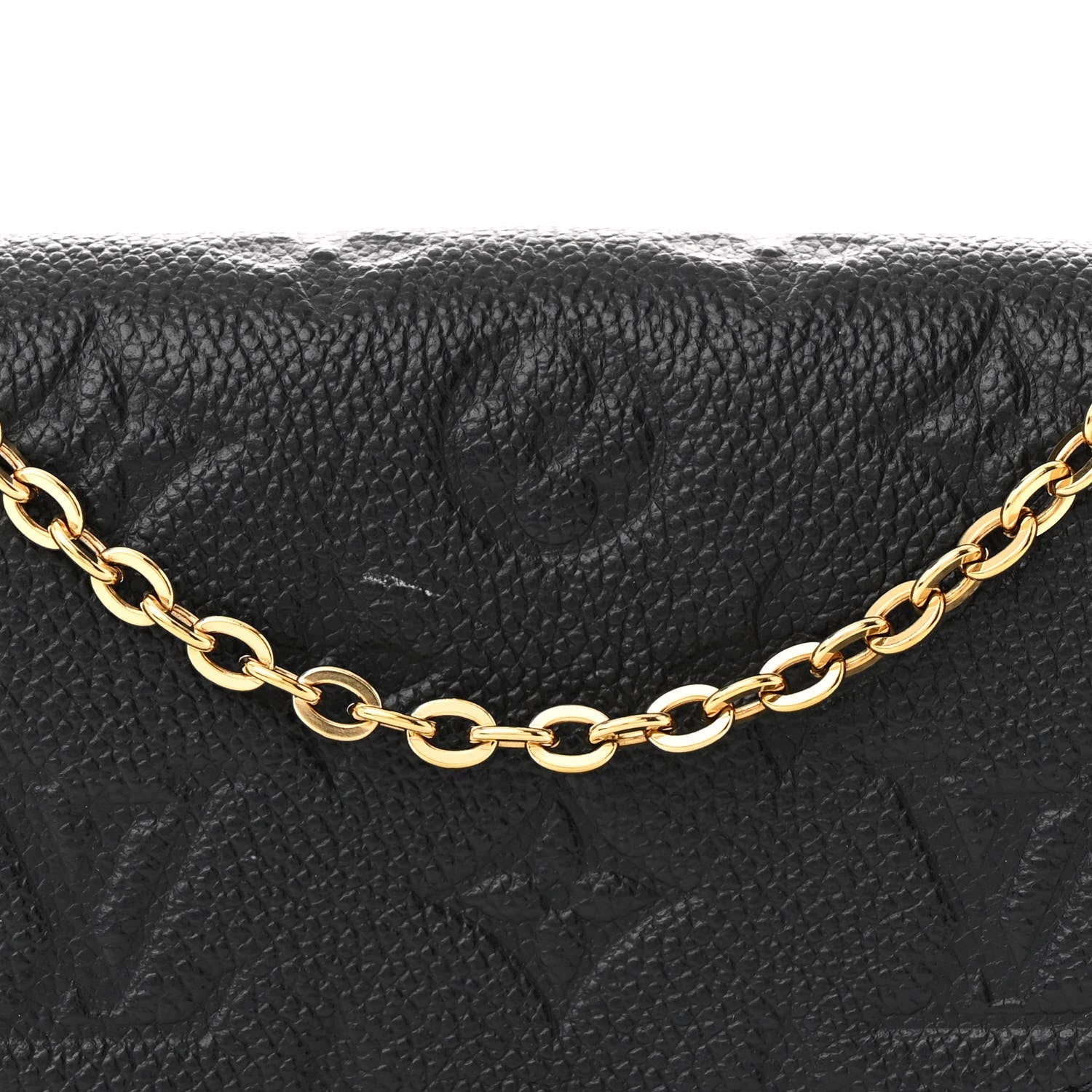 Louis Vuitton Empreinte Pochette Felicie Chain Wallet Black