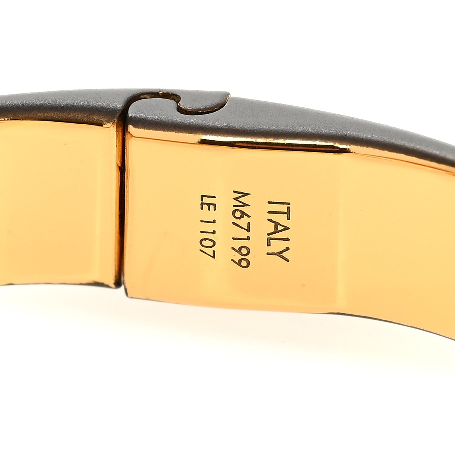 Louis Vuitton Monogram Nanogram Cuff S Black Gold
