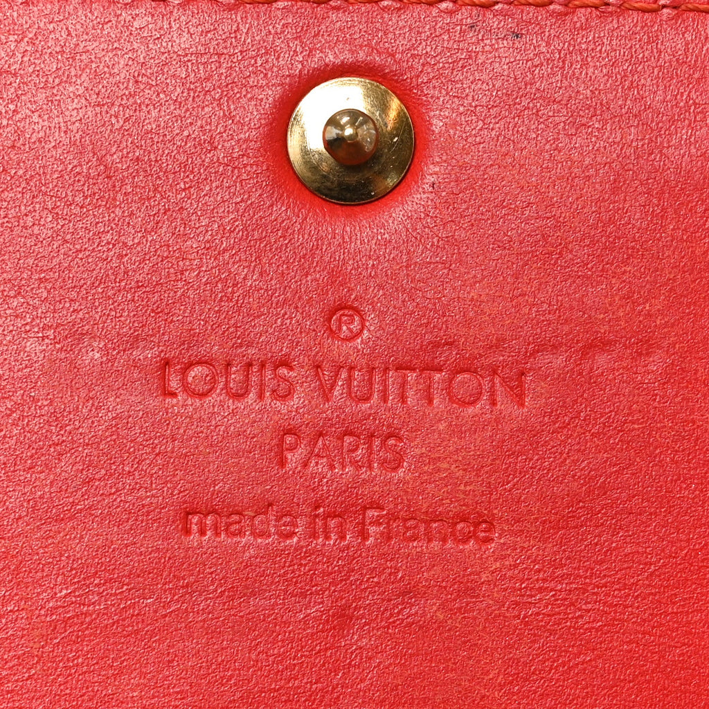 Louis Vuitton Vernis Sarah Wallet Rouge Grenadine