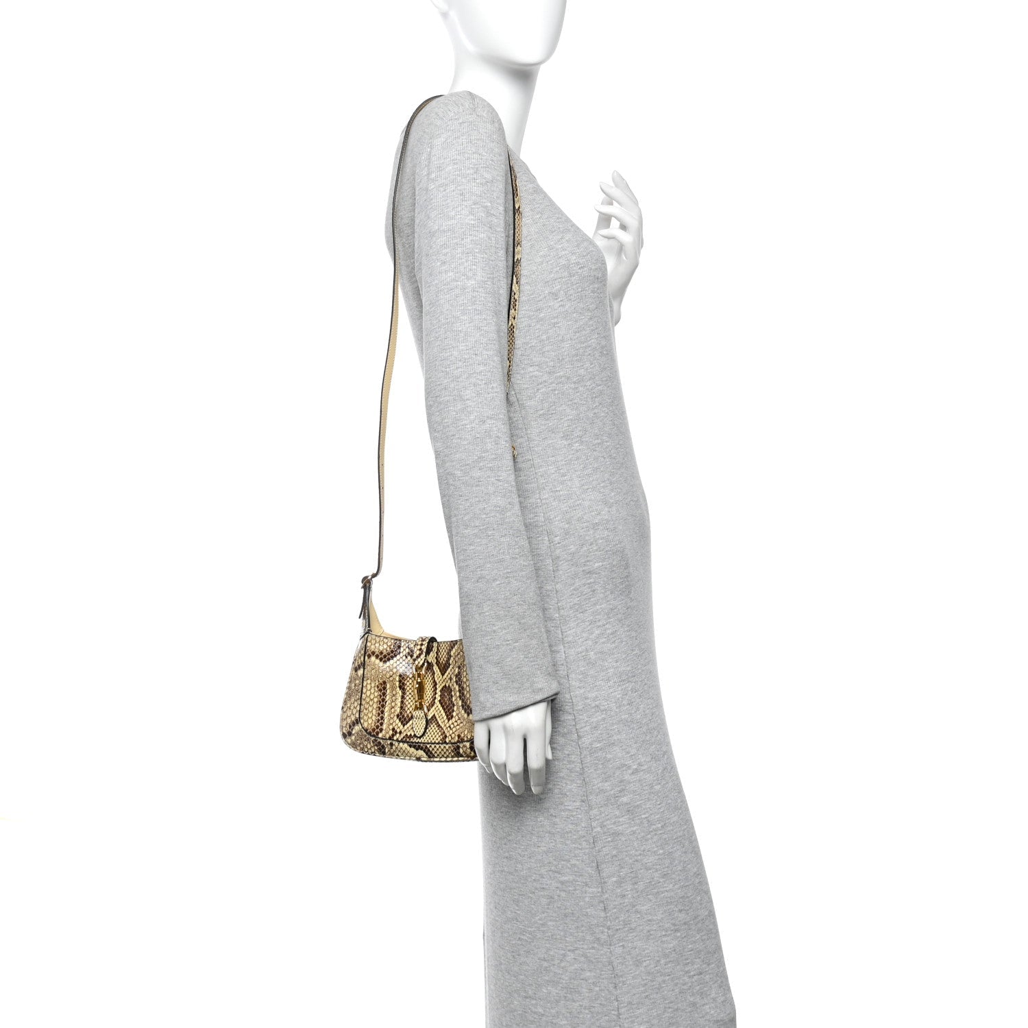 Gucci Snakeskin Mini Jackie 1961 Hobo Beige