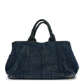 Prada Denim Logo Tote Avio