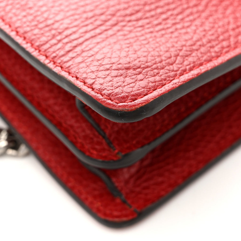 Gucci Dollar Calfskin Swarovski Crystal Small Dionysus Shoulder Bag Hibiscus Red