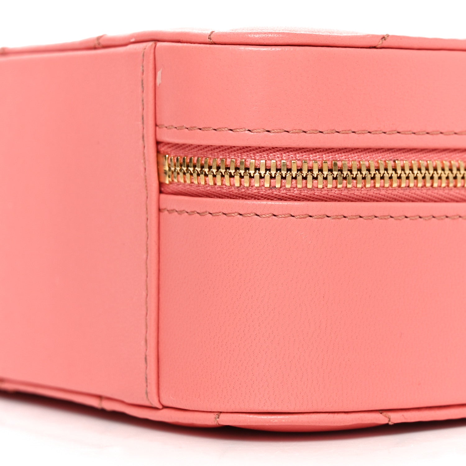 Chanel Lambskin Quilted Top Handle Small Vanity Case Pink