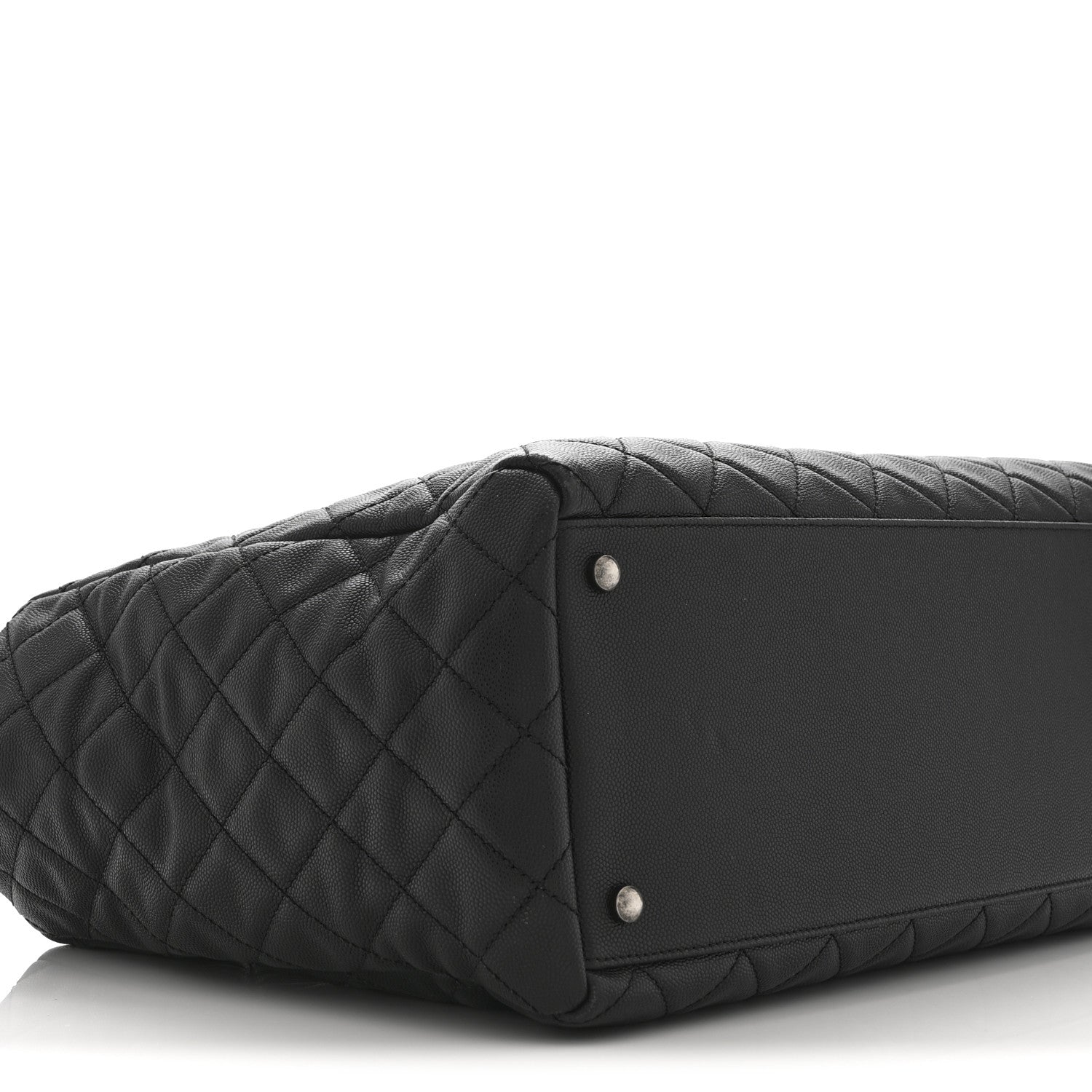 Chanel Caviar Quilted Large Coco Handle Shopping Tote Black