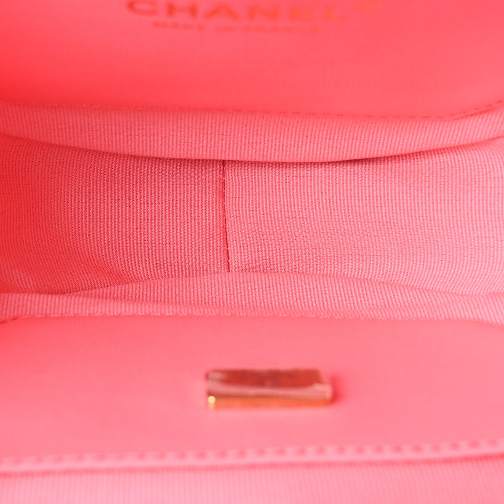 Chanel Lambskin Quilted CC In Love Heart Bag Pink