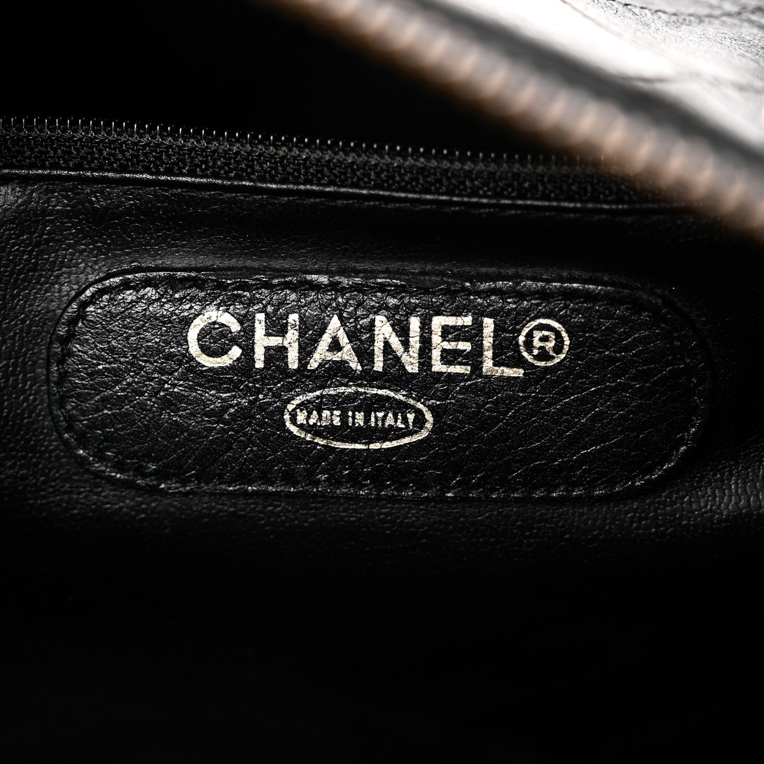 Chanel Calfskin Stitched Duffle Travel Bag Black