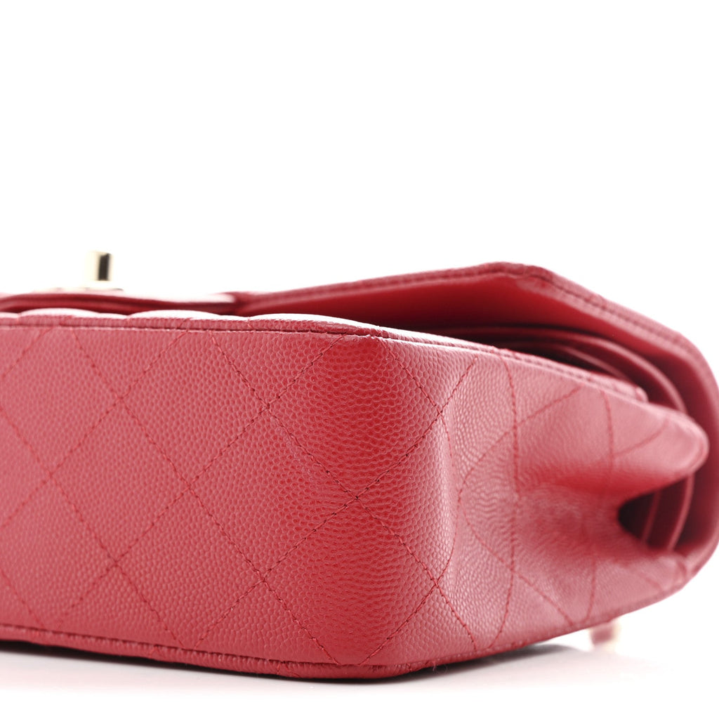 Chanel Caviar Quilted Small Double Flap Red