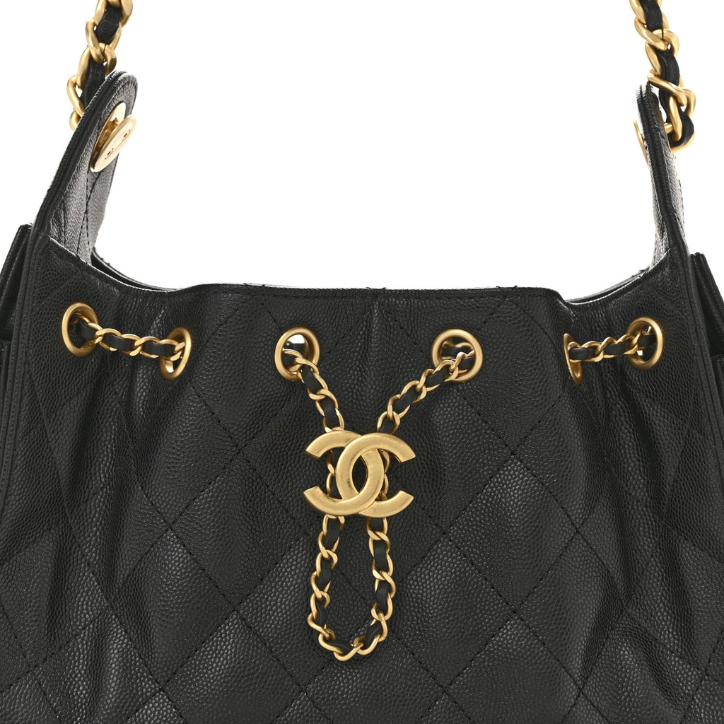 Chanel Caviar Quilted Mini Chanel 25 Handbag Black