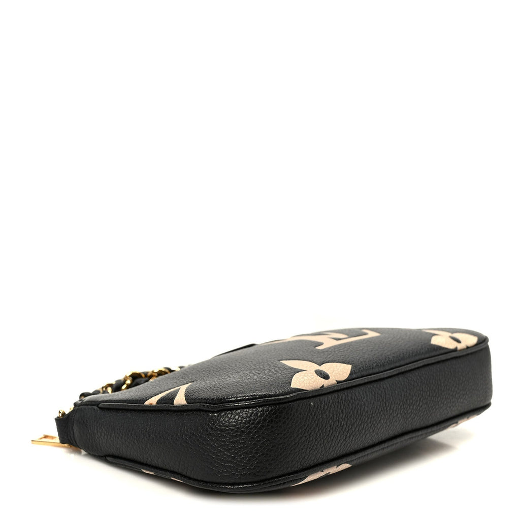 Louis Vuitton Empreinte Monogram Giant Multi Pochette Accessories Mini Pochette Black Beige
