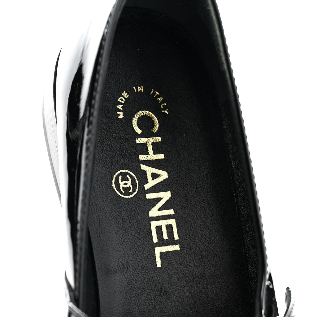 Patent Calfskin Mary Janes Flats 39 Black