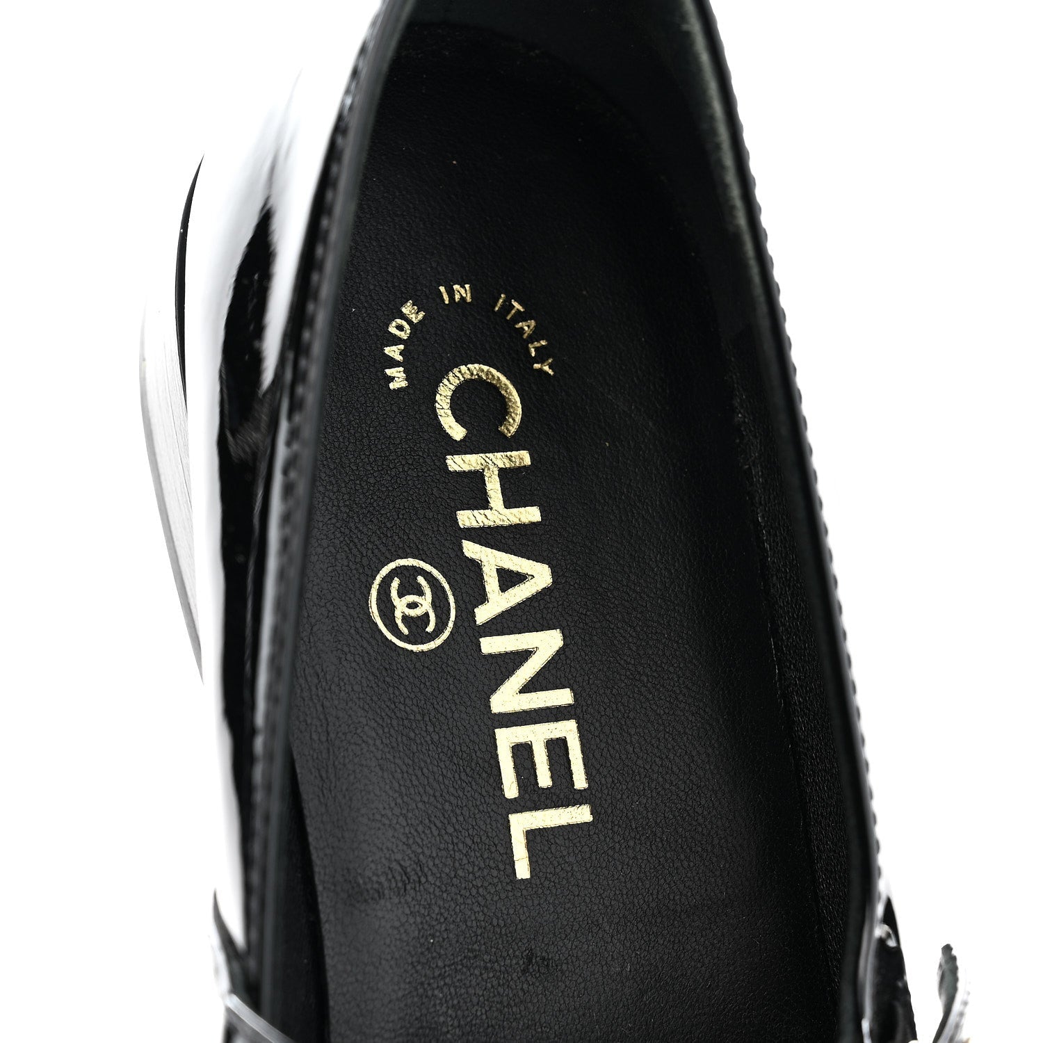 Patent Calfskin Mary Janes Flats 39 Black