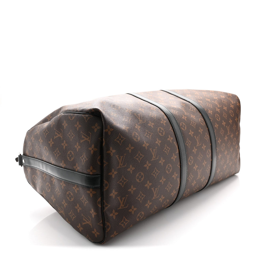 Louis Vuitton Monogram Macassar Keepall Bandouliere 55