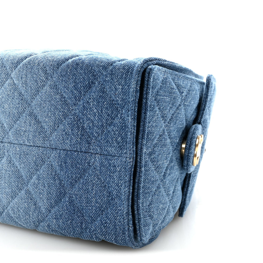 Chanel Washed Denim Quilted Small Chanel 25 Handbag Blue