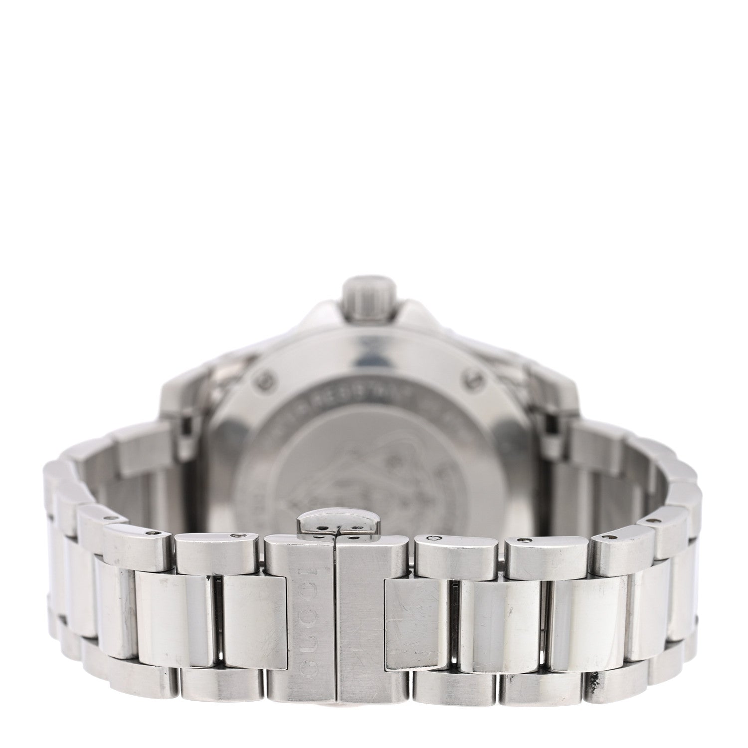 Gucci Stainless Steel Diamond Mother of Pearl 32mm Dive Quartz Watch
