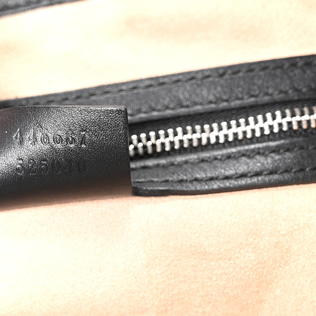 Gucci Calfskin Web Stripe Medium Dionysus Hobo Black
