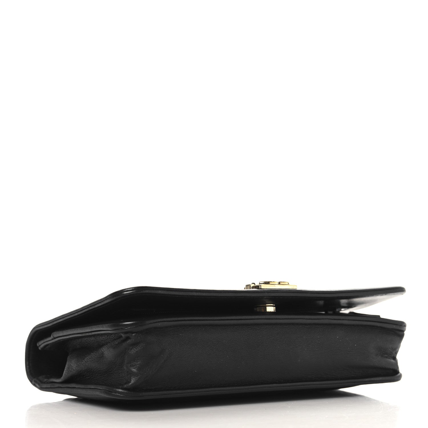 Chanel Lambskin Chevron Boy Wallet On Chain WOC Black