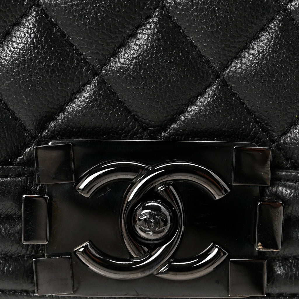 Chanel Caviar Quilted Medium Boy Flap So Black