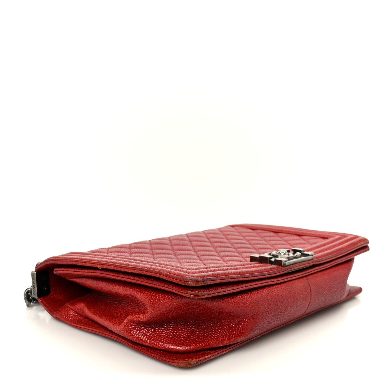 Chanel Caviar Quilted New Medium Boy Flap Dark Red