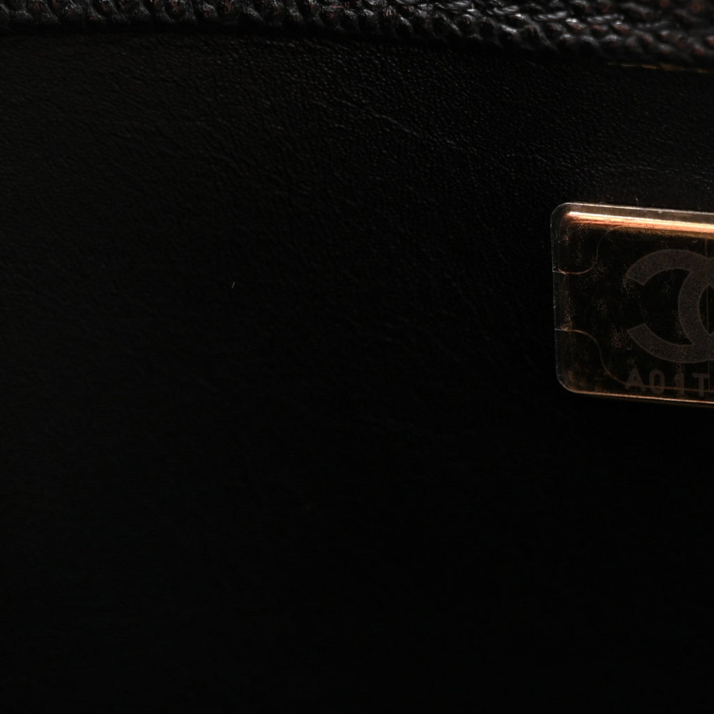 Chanel Caviar Quilted Small Shopping Tote Black