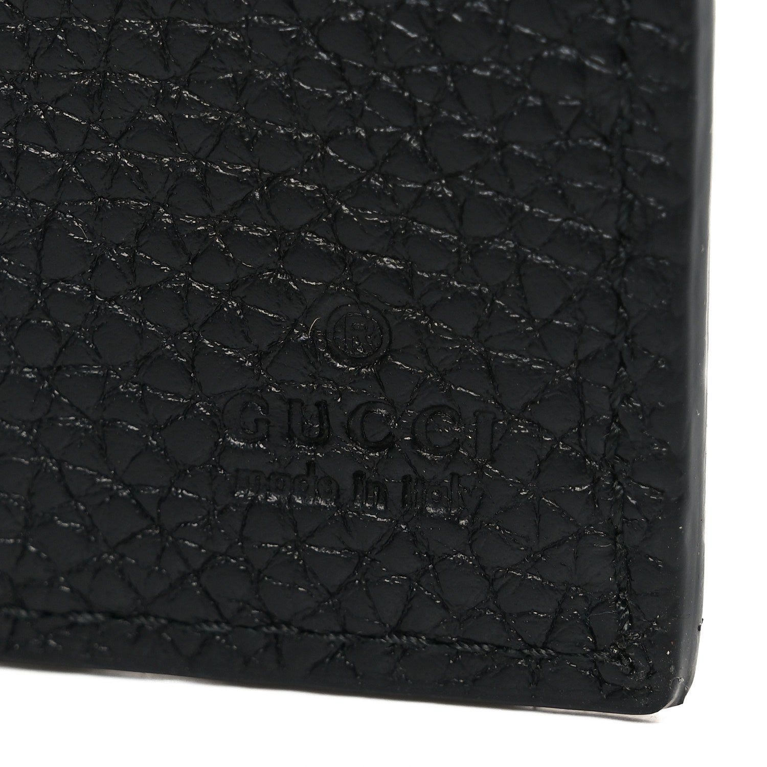 Gucci Piuma Calfskin Jumbo GG Embossed Wallet Black