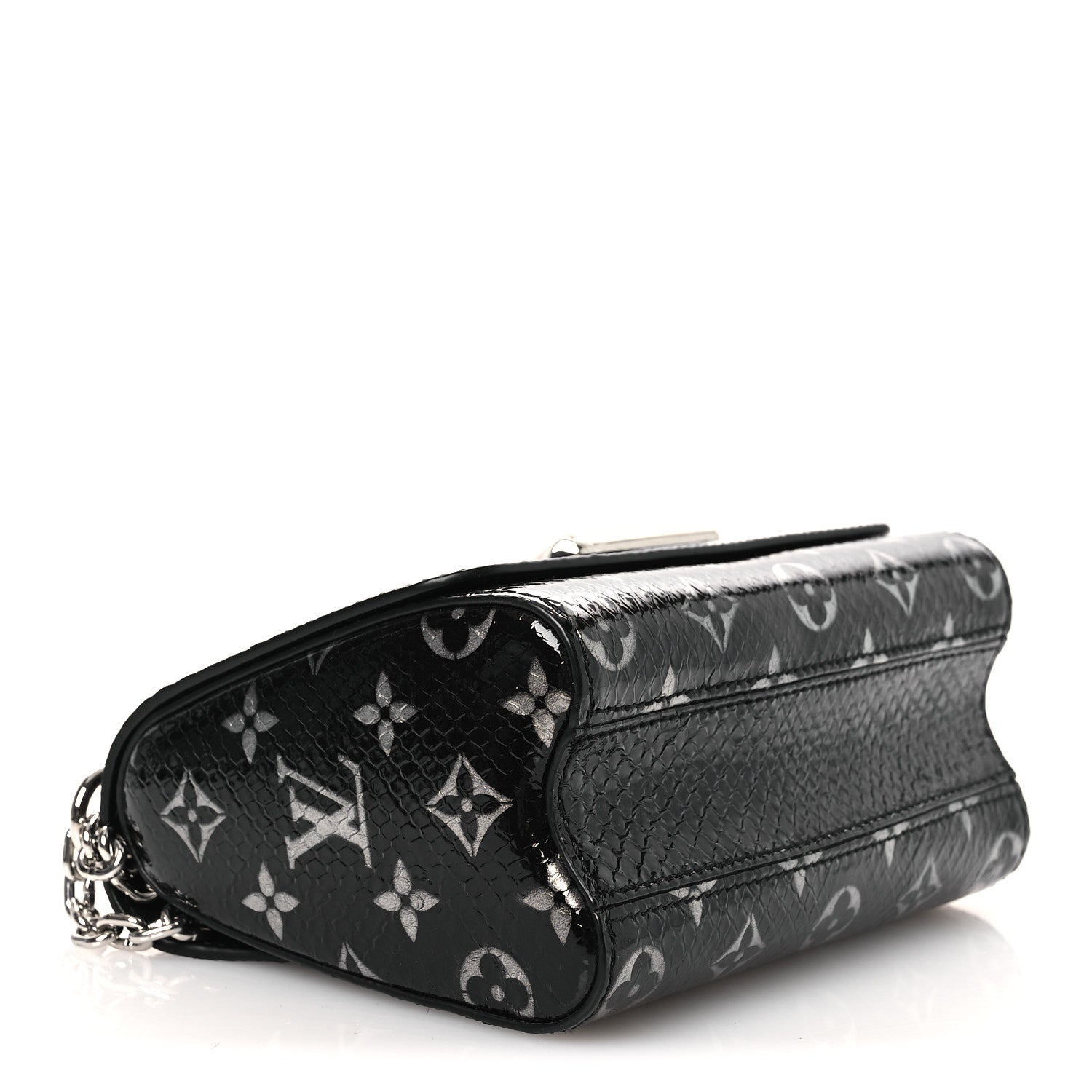Louis Vuitton Snakeskin Monogram Twist Shoulder Bag PM Black