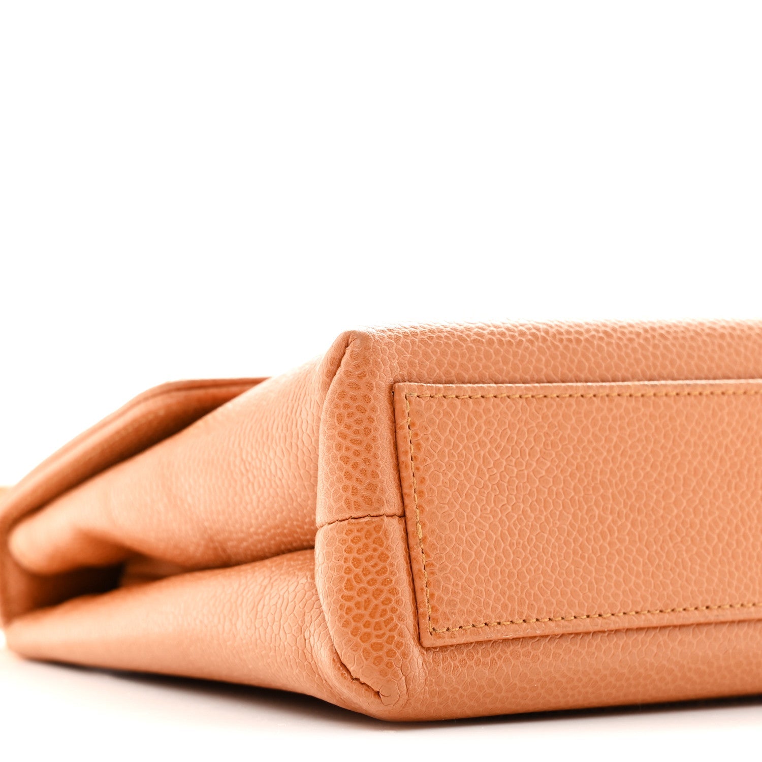 Chanel Caviar Top Handle Kelly Flap Brown
