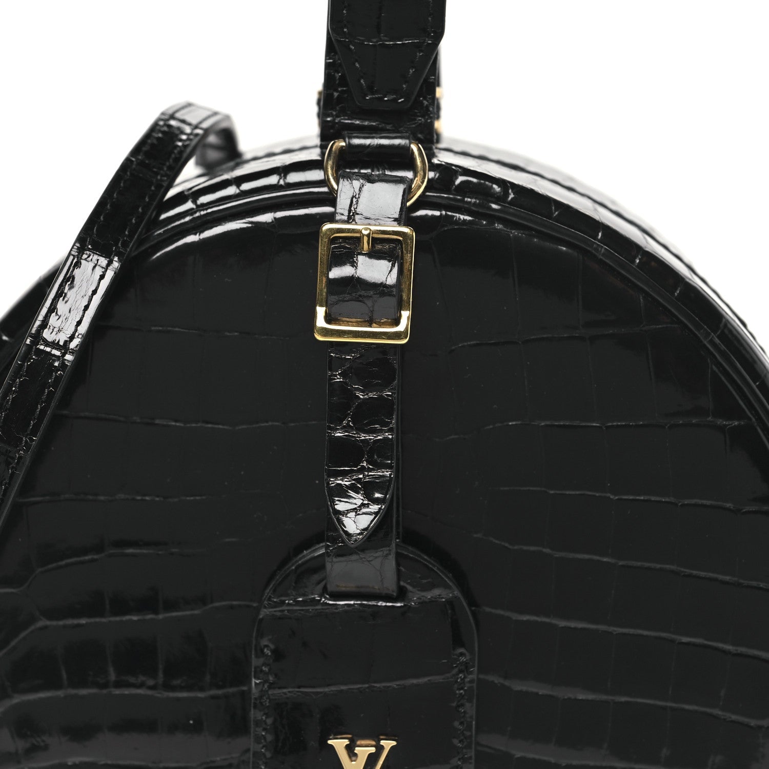 Louis Vuitton Crocodile Petite Boite Chapeau Black