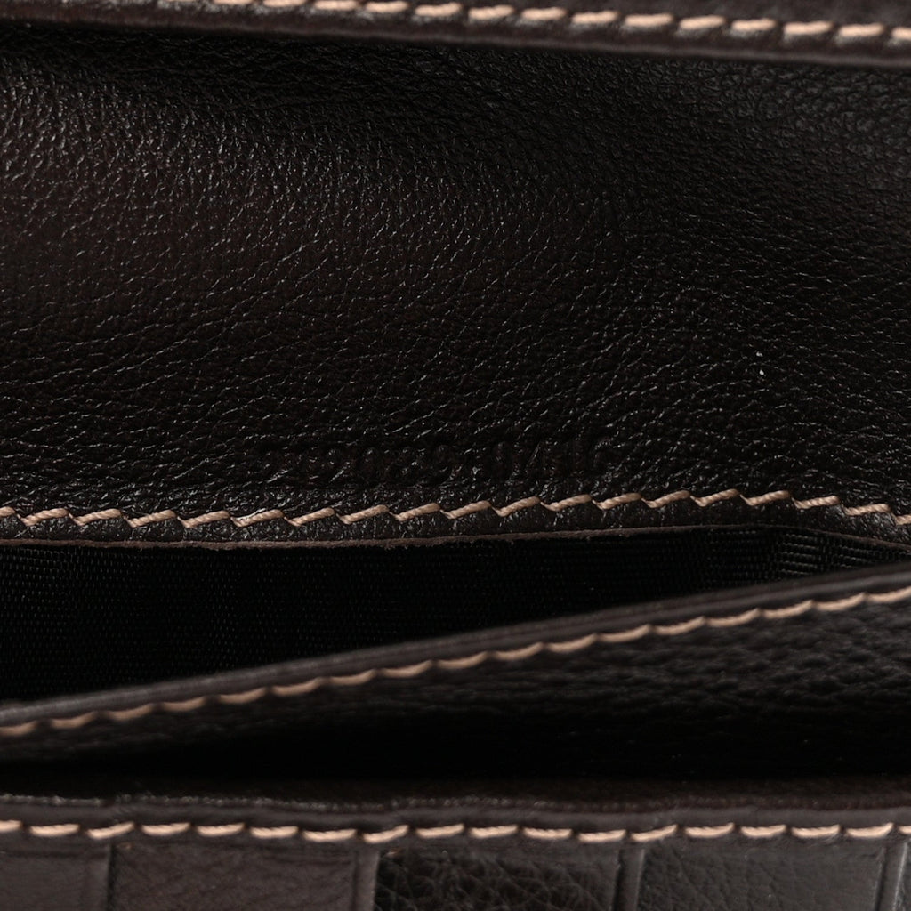 Gucci GG Plus Monogram Icon Bar Continental Flap Wallet Dark Brown