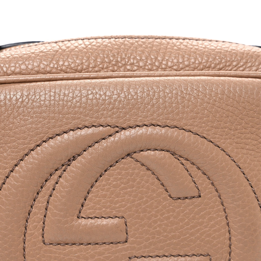 Gucci Pebbled Calfskin Small Soho Disco Bag Rose Beige