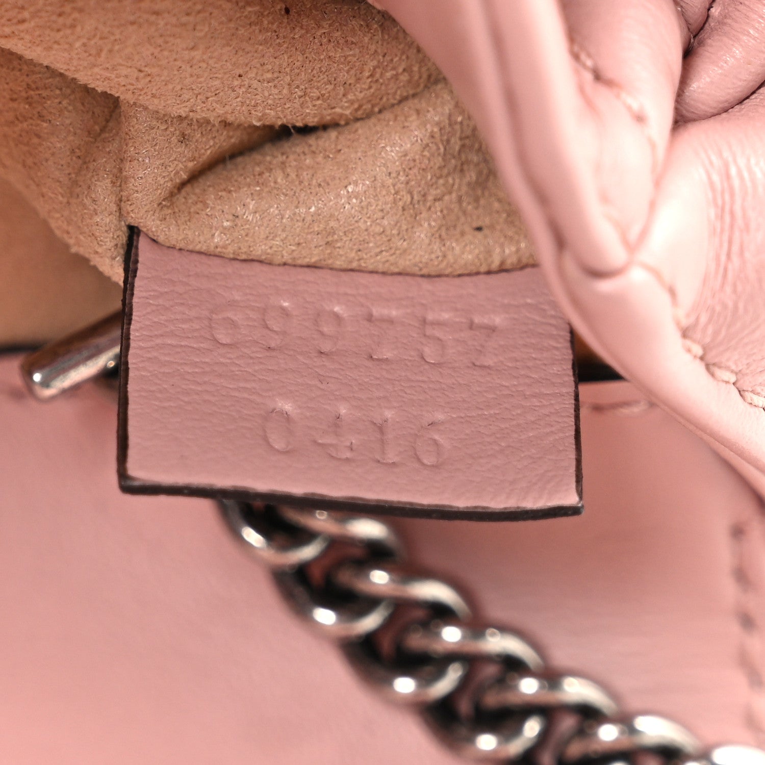 Gucci Calfskin Matelasse Monochrome GG Marmont Chain Belt Bag Perfect Pink