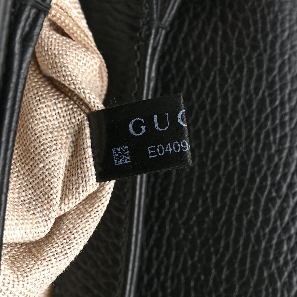 Gucci Dollar Calfskin Interlocking G Crossbody Bag Black