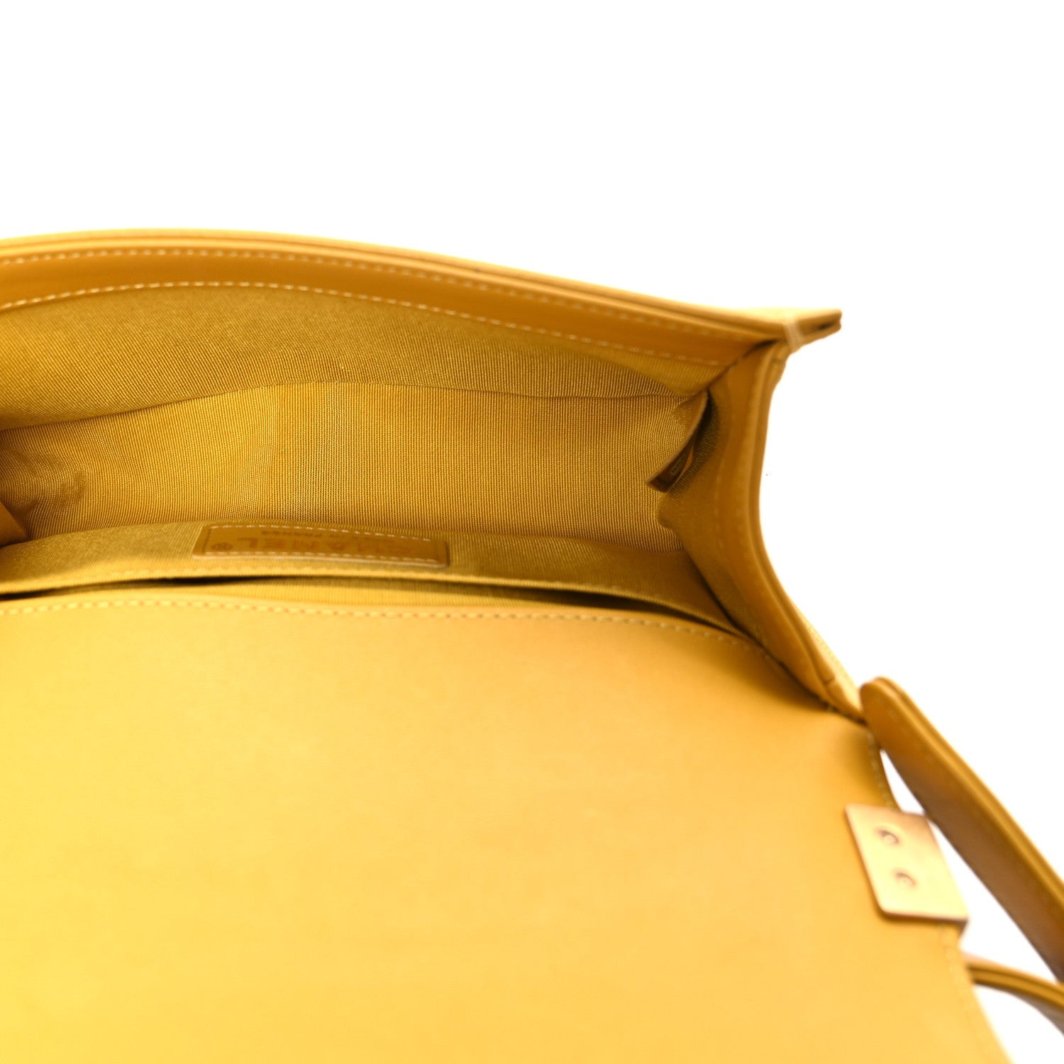 Chanel Lambskin Quilted Small Boy Flap Yellow