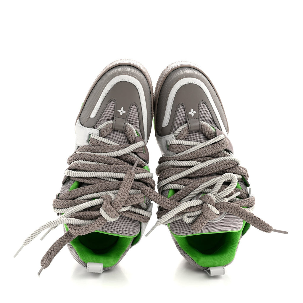 Louis Vuitton Calfskin Mens LV Skate Sneaker 9 Grey Green