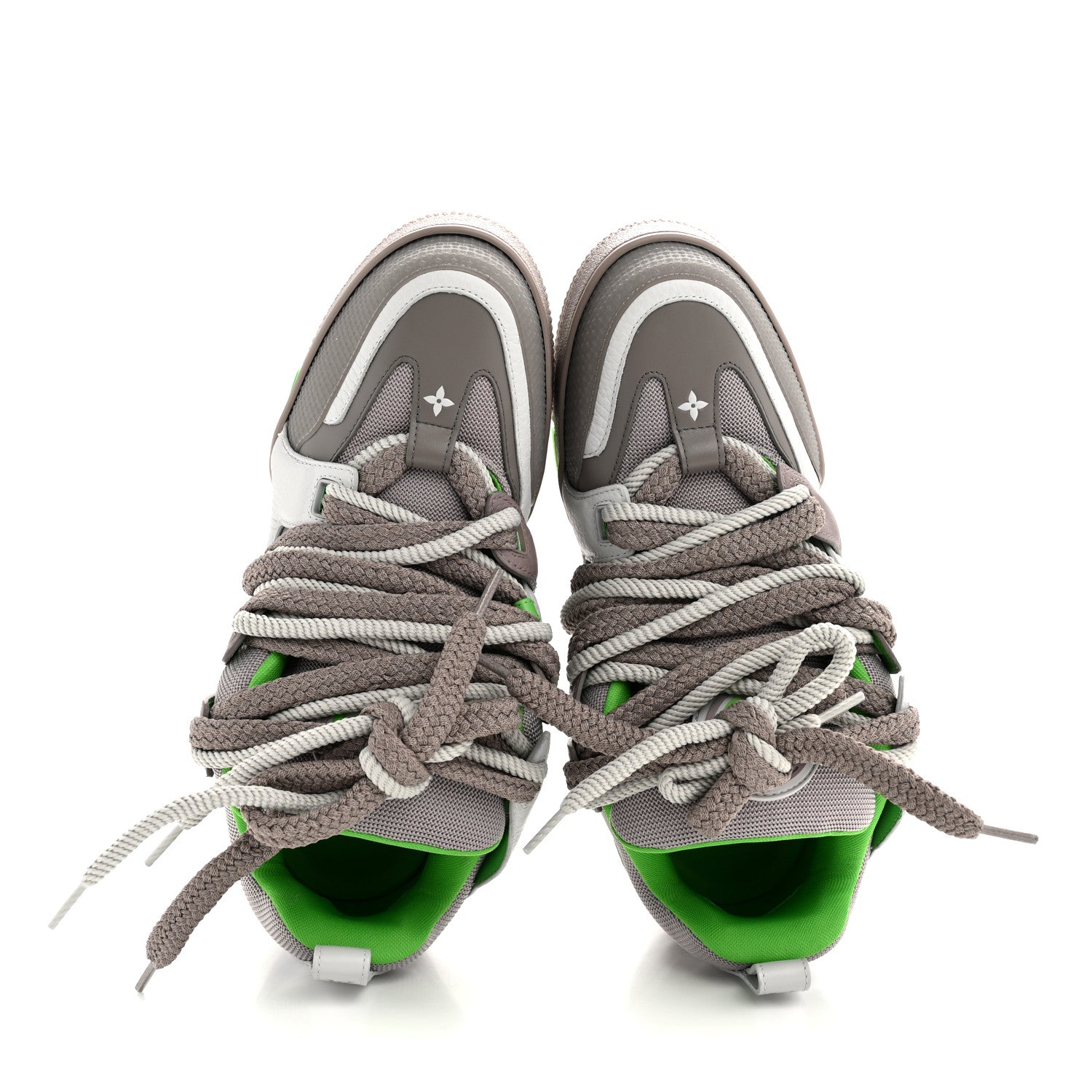 Louis Vuitton Calfskin Mens LV Skate Sneaker 9 Grey Green