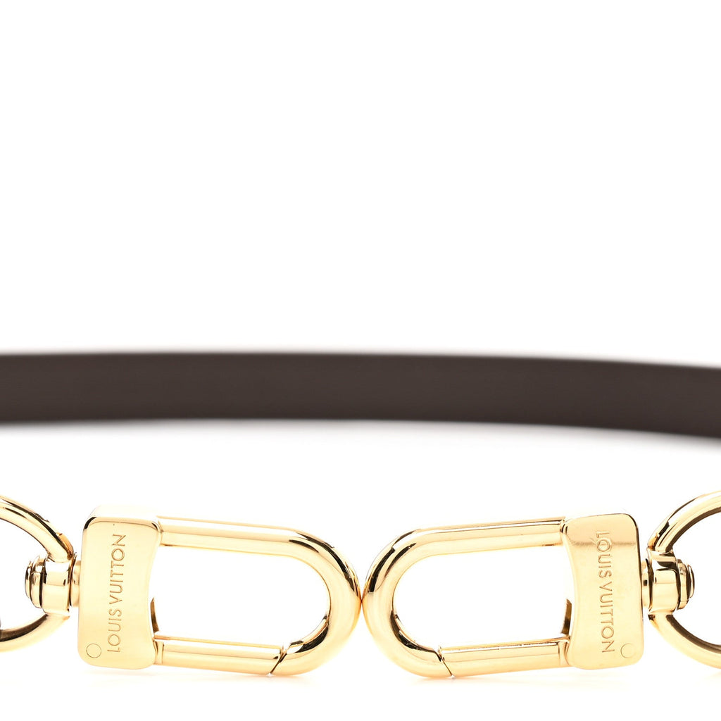 Louis Vuitton Calfskin 16mm Adjustable Shoulder Strap Ebene