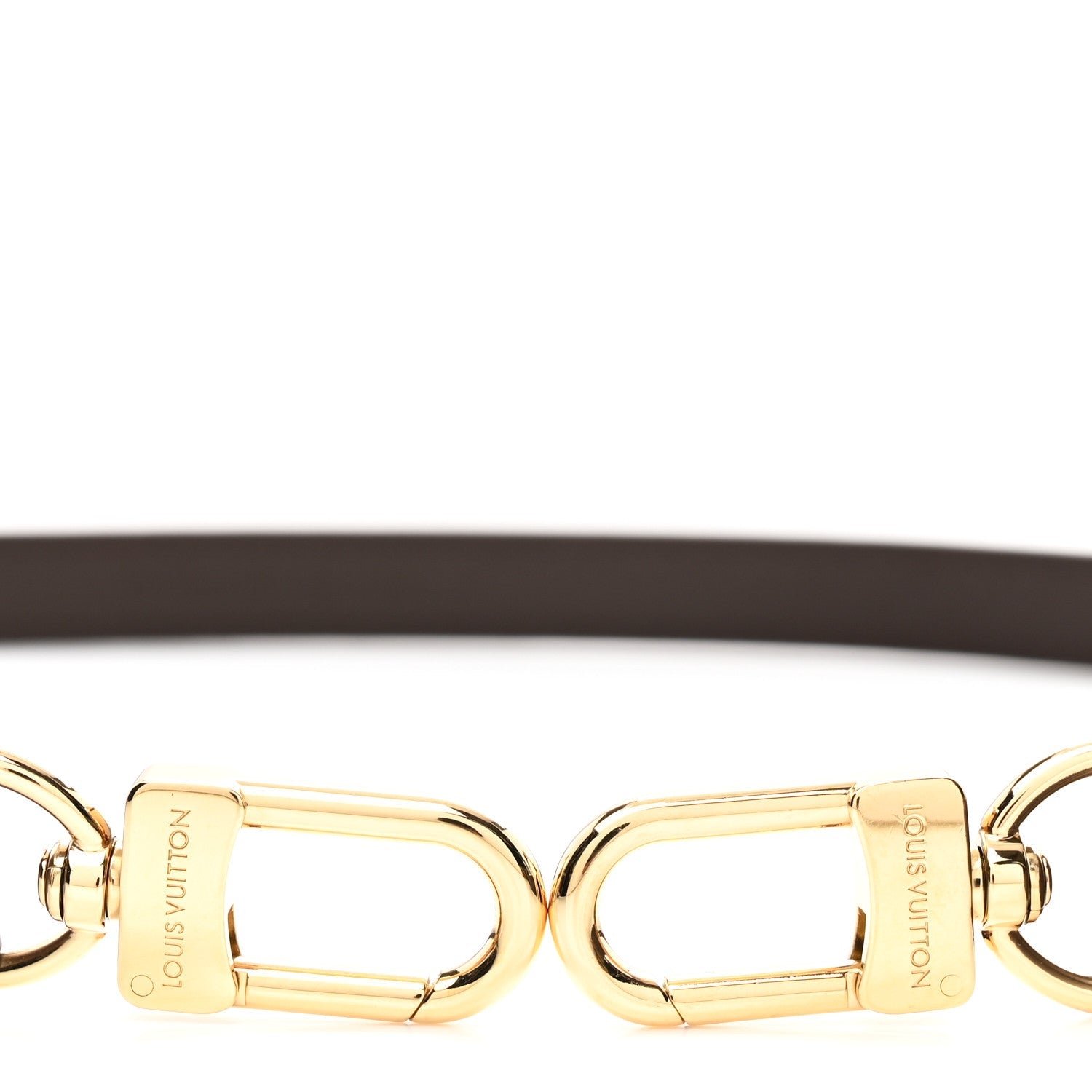 Louis Vuitton Calfskin 16mm Adjustable Shoulder Strap Ebene