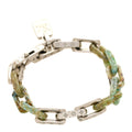 Louis Vuitton Metal Resin Monogram Chain Bracelet  Silver