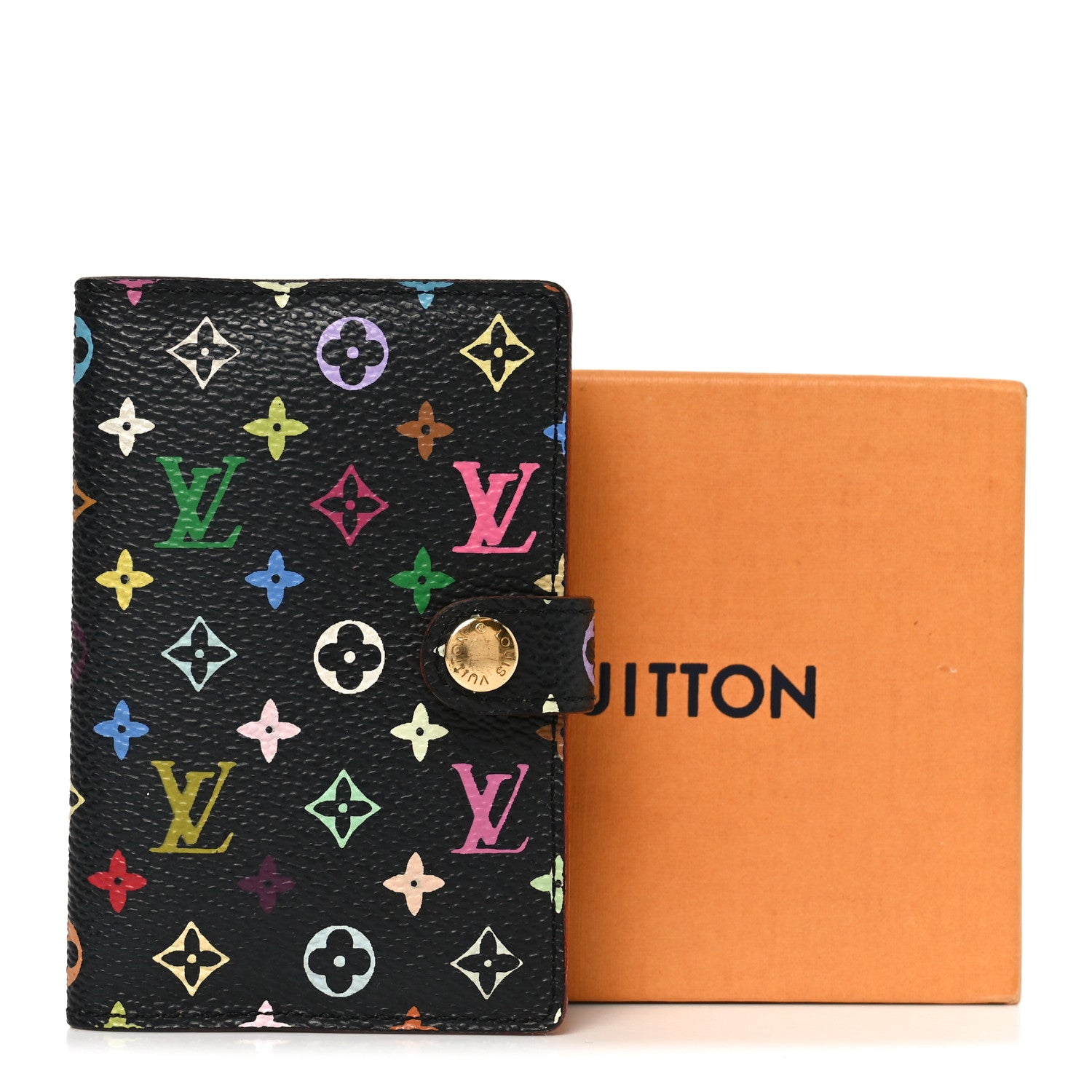 Louis Vuitton Monogram Multicolor Carnet de Bal Mini Agenda Cover Black