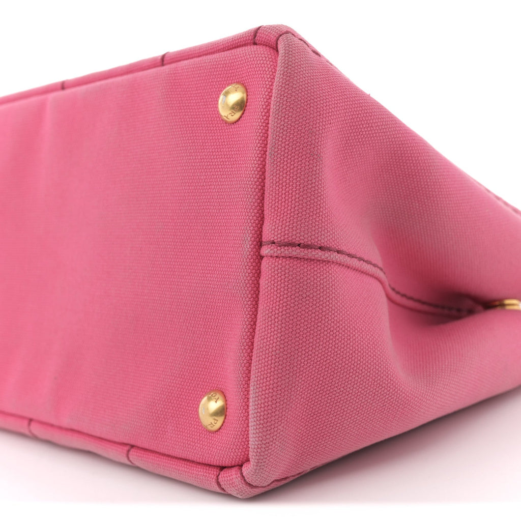Prada Canapa Small Logo Tote Peonia