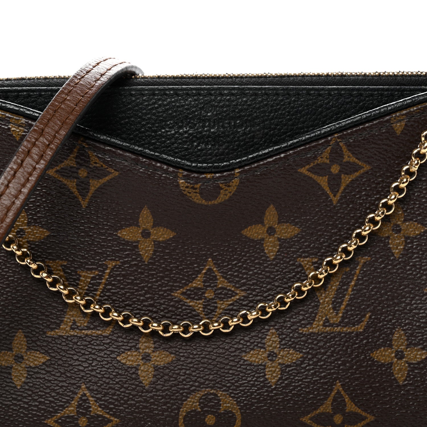 Louis Vuitton Monogram Pallas Clutch Black